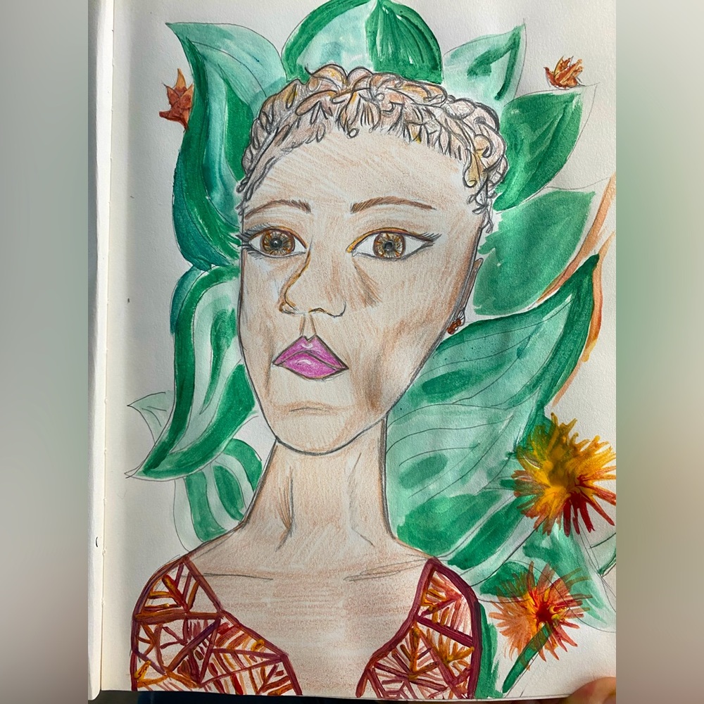 Mixed media drawing